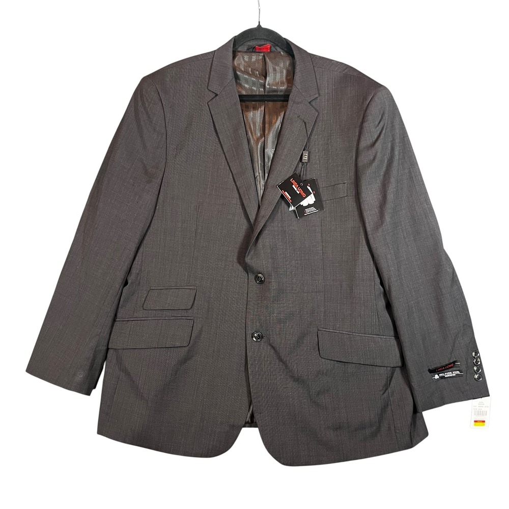 Linea Uomo Travel Lux Mens 48R Brown 100% Wool Modern Fit Blazer Jacket‎ 0S2MS
